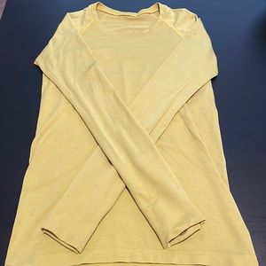 LuLulemon swiftly tech long sleeve yellow top. Size 4